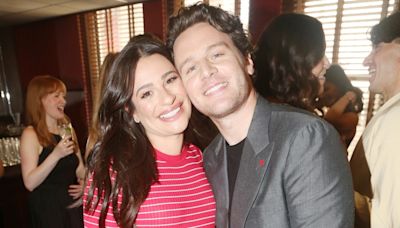 Jonathan Groff cradles Lea Michele’s baby bump and more star snaps