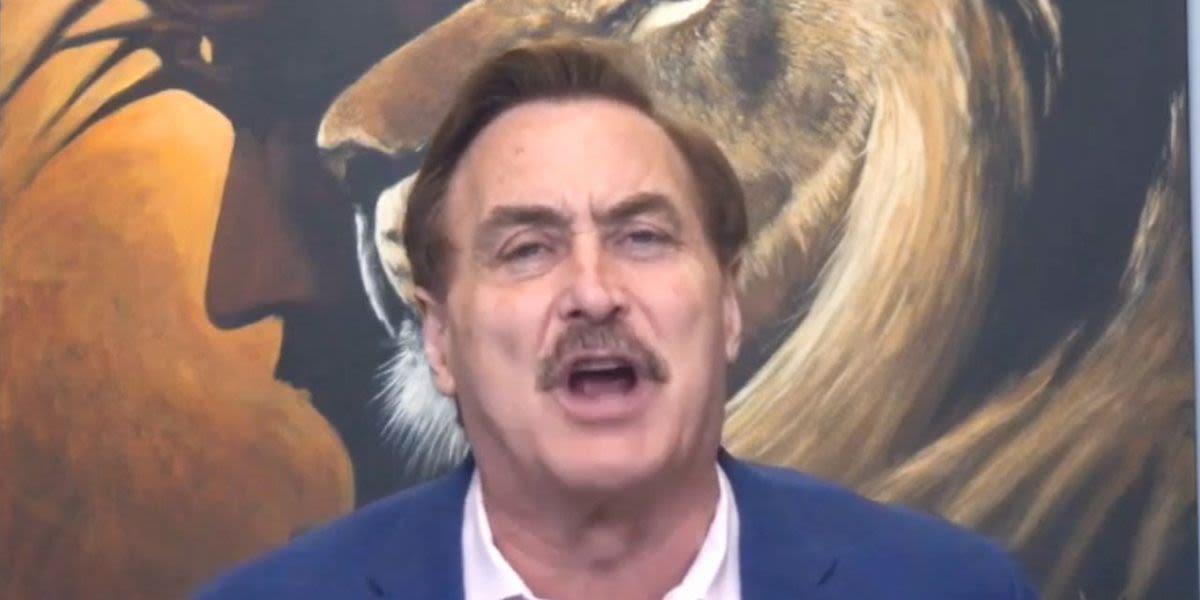 Mike Lindell flies into a rage after 'garbage' Mike Johnson speaks at Trump trial