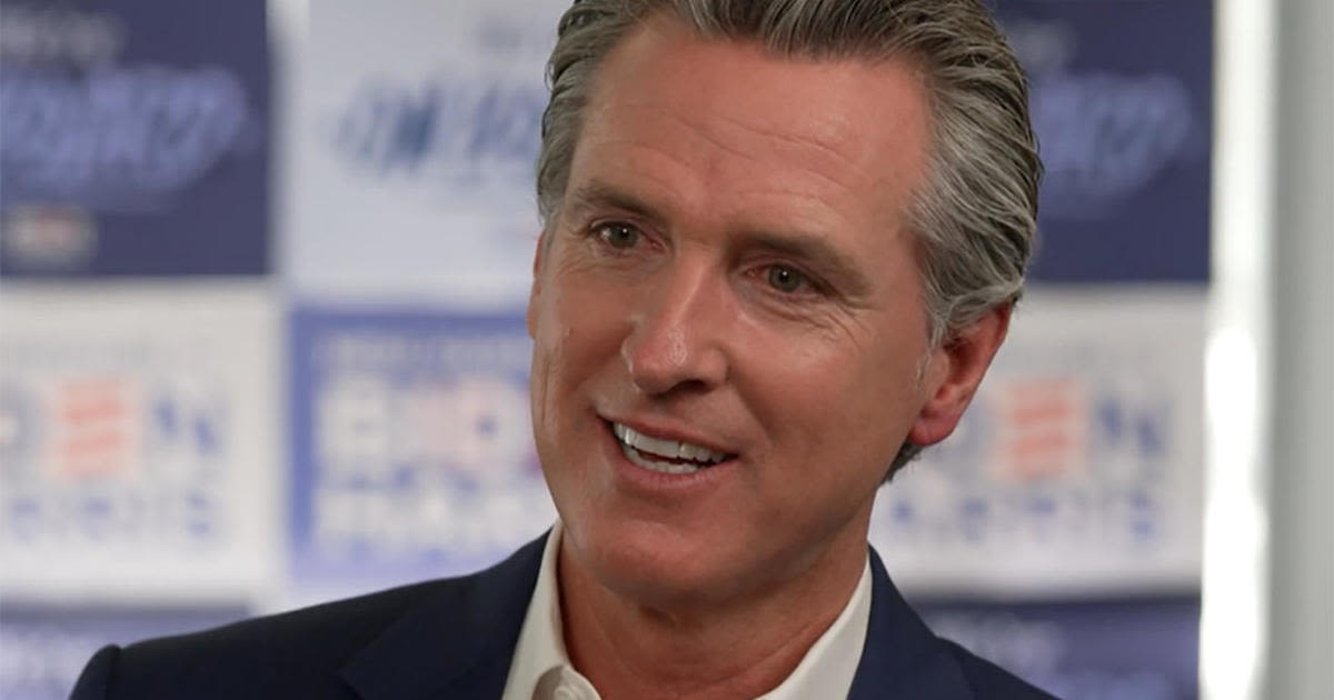 Gavin Newsom tells "CBS News Sunday Morning" he is "all in" with President Biden