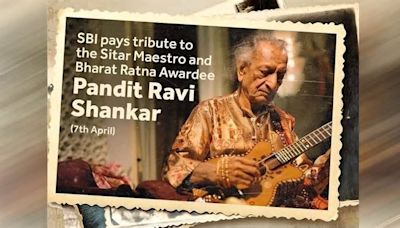 SBI removes late Pandit Ravi Shankar’s post of him playing guitar after backlash