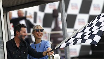 Keanu Reeves and Girlfriend Alexandra Grant Make Rare Appearance at Motorcycle Race in Germany