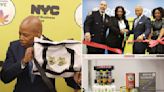 ‘Cannabis Mayor Eric Adams’ gifted weed bag during first public visit to NYC pot shop – with no marijuana inside: ‘Oh, you need some?’