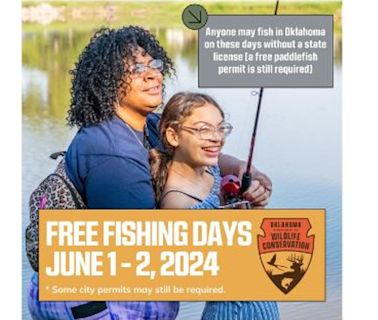 Oklahoma announces free fishing days and family clinics