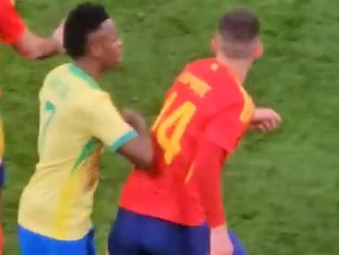 Laporte se pronuncia sobre el gesto antideportivo de Vinicius y no podía ser más irónico: "¿Quizá quería bailar?"