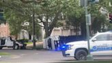 NOPD officer hospitalized after Uptown car crash