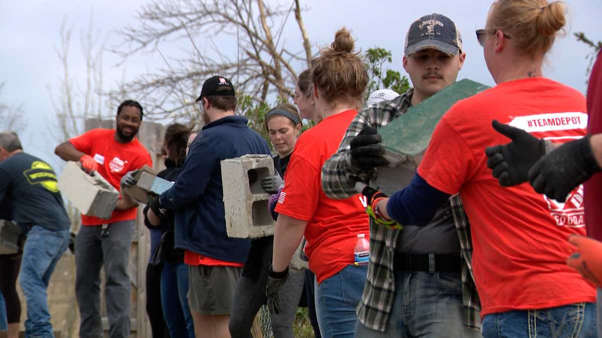 'This is our backyard': Home Depot helps tornado cleanup effort in Elkhorn