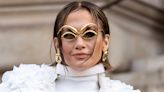 Jennifer Lopez Steals the Show in Schiaparelli Jacket Made of Real Rose Petals at Paris Fashion Week