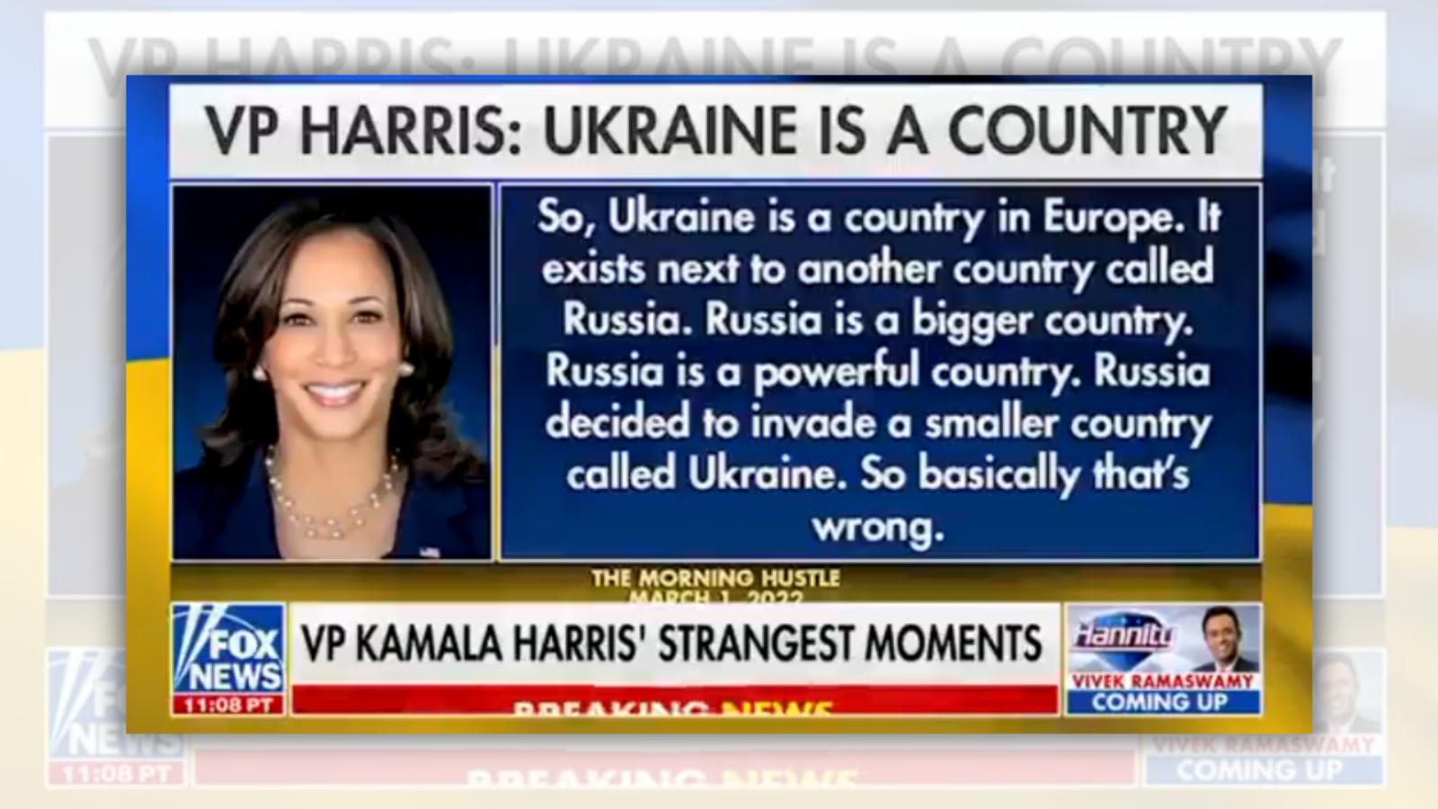 Fact Check: Yes, Kamala Harris Said, 'Ukraine Is a Country in Europe. It Exists Next to Another Country Called Russia'