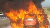 Moment pro-Putin MP’s car explodes in suspected assassination bid