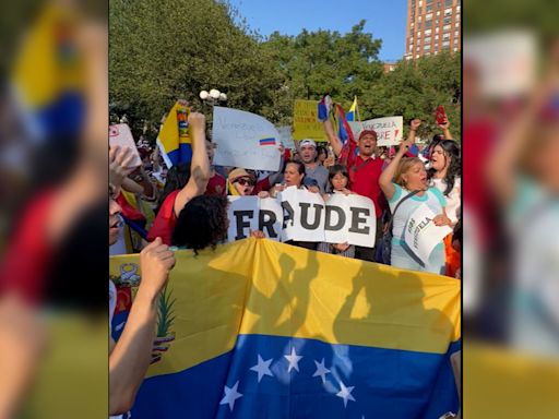 Venezolanos en Nueva York protestan en solidaridad con los líderes de la oposición mientras continúa la disputa electoral