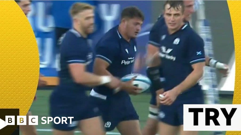 Watch: Patrick Harrison scores first Scotland try