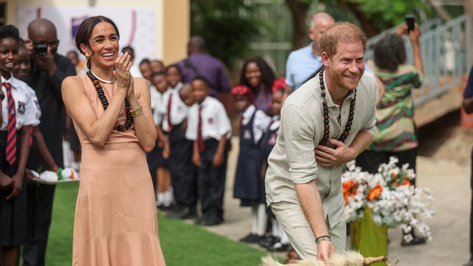 Prince Harry, Meghan Markle visit Nigeria, share mental health message with students