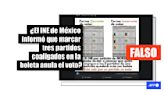 El INE no dio a conocer que marcar tres partidos coaligados anula el voto en las elecciones en México