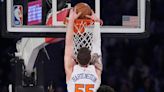 Knicks beat 76ers 111-104 in Game 1 of playoffs. Brunson and Hart score 22 points and backups star