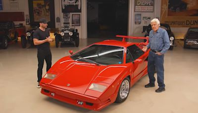 Lamborghini Countach 25th Anniversary Edition stops by Jay Leno's Garage