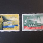 【雲品8】聖馬力諾San Marino 1958 Sc 414-15 set MNH 庫號#B541 95078