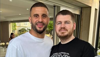 Kyle Walker and wife Annie 'frosty' at attend Rooney party