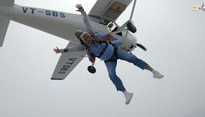 Watch - "Maza Aa Gaya": Union Minister Takes The Plunge On Skydiving Day