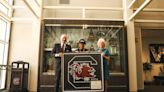 Dawn Staley gifted University of South Carolina flag that flew atop State House after National Championship win