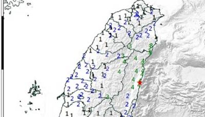 花蓮7分鐘4震「全都極淺層」 最猛一晃搖出規模5.5