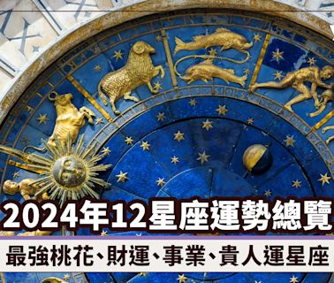 2024星座運勢｜12星座運勢總覽（附最強桃花、財運、事業、貴人運星座）