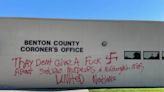 Tri-Cities man caught spray painting swastika, message on Benton County Coroner’s Office