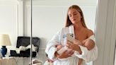 Rosie Huntington-Whiteley Takes Mirror Selfie While Breastfeeding Daughter Isabella, 3 Months