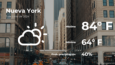 Nueva York: pronóstico del tiempo para este lunes 3 de junio - El Diario NY