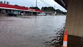 Rapid rainfall floods buildings and highways in Deep South