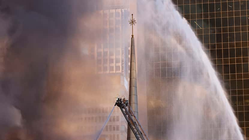 Gallery: Fire engulfs First Baptist Church Dallas, sending smoke over downtown skyline