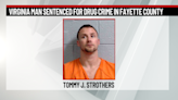 Virginia man sentenced for felony drug crime in Fayette County