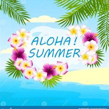 Tropical Background, Card with Inscription Aloha Summer Stock Vector ...