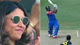 6, 6, 4, 6: Ritika Sajdeh All Smiles as Rohit Sharma Smashes 29 Runs in Mitchel Starc's Over - WATCH - News18