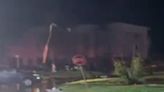 Terrifying moment hotel takes direct hit after fatal tornado hits Oklahoma