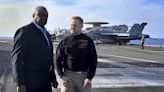 U.S. Defense Secretary Lloyd Austin makes unannounced visit to USS Gerald R Ford aircraft carrier