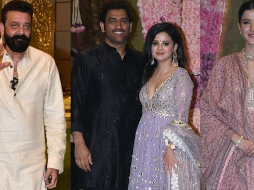 Sanjay Dutt, MS Dhoni And Shanaya Kapoor Dazzle At Anant Ambani-Radhika Merchant's Mehendi; Watch - News18