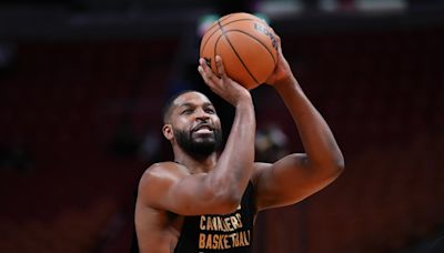 Tristan Thompson strikes pose with look-alike son Prince, 7, in rare photo