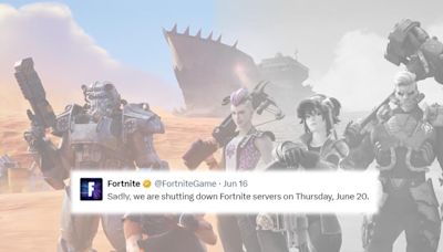 Epic Games to shut Fortnite servers down on Thursday, here's why