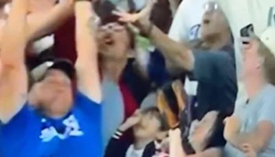 Shock moment Shohei Ohtani HR hits kid in the HEAD during Dodgers' win