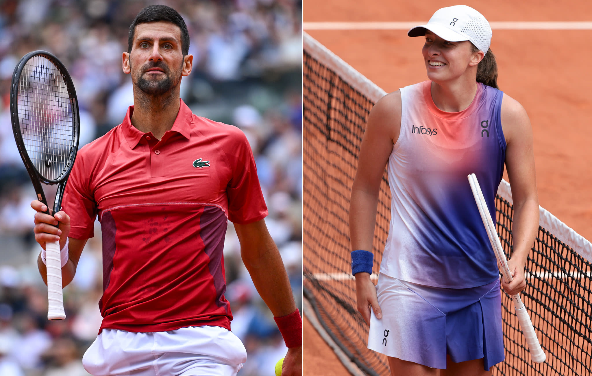 Pre-Wimbledon practice looks very different for Novak Djokovic and Iga Swiatek | Tennis.com