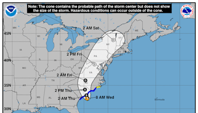 Tropical Storm Debby’s path and progress: NHC’s Wednesday, Aug 07 update