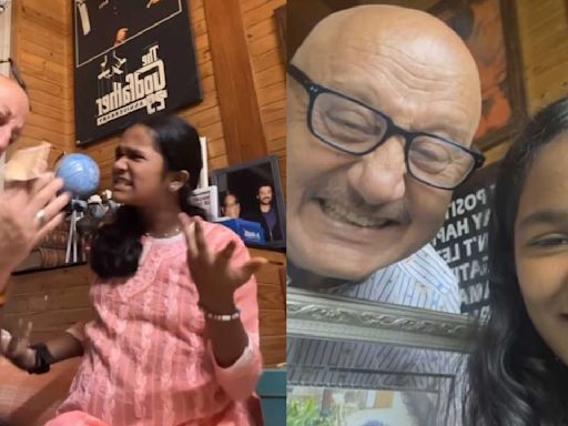 WATCH: Anupam Kher makes fun 'feel the reel' with Satish Kaushik's daughter Vanshika; calls her 'talented and loving' just like his late friend