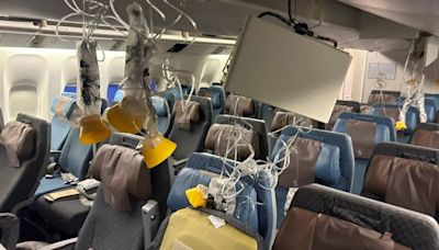 Así quedó el avión de Singapore Airlines que sufrió fuertes turbulencias tras partir de Londres