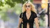 Gigi Hadid Steps Out in a Sheer Tie-Front Cardigan And