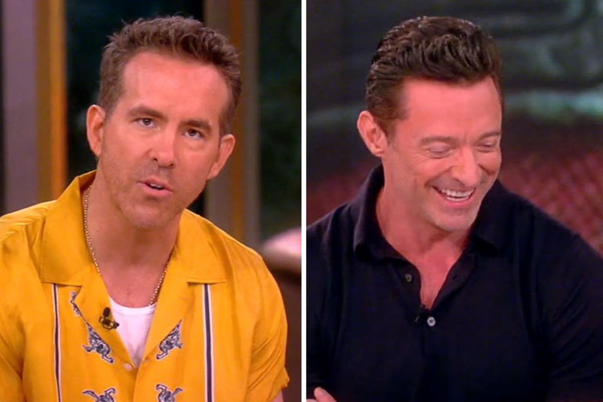 Ryan Reynolds tells 'The View' he once walked in on Hugh Jackman performing 'The Greatest Showman' for his kids: "They have no idea how good they have it"