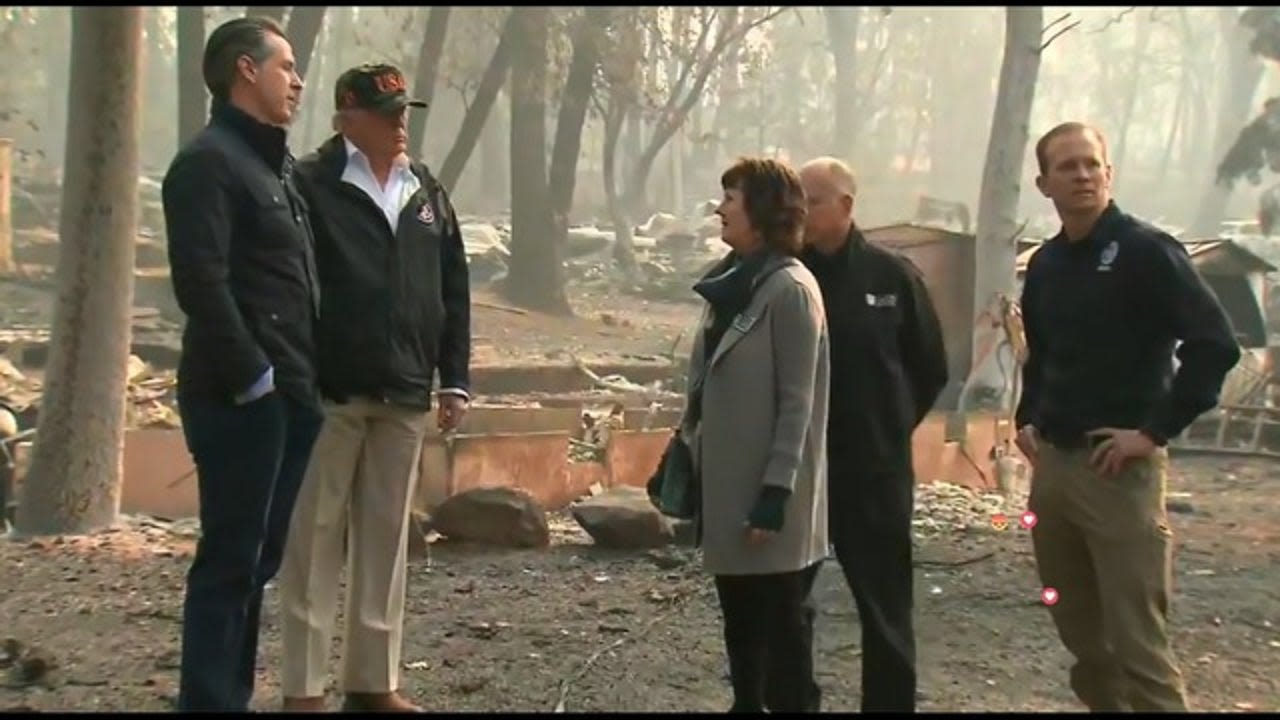 Trump says he'd withhold federal aid for California wildfires if elected, insults Newsom