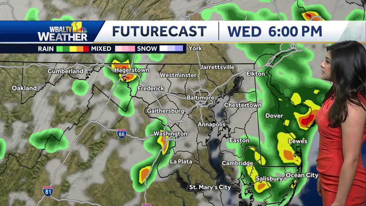 Thunderstorms Wednesday could bring heavy downpours, strong wind gusts
