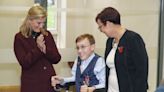 Youngest honours recipient Captain Tobias gets his BEM from royal visitor