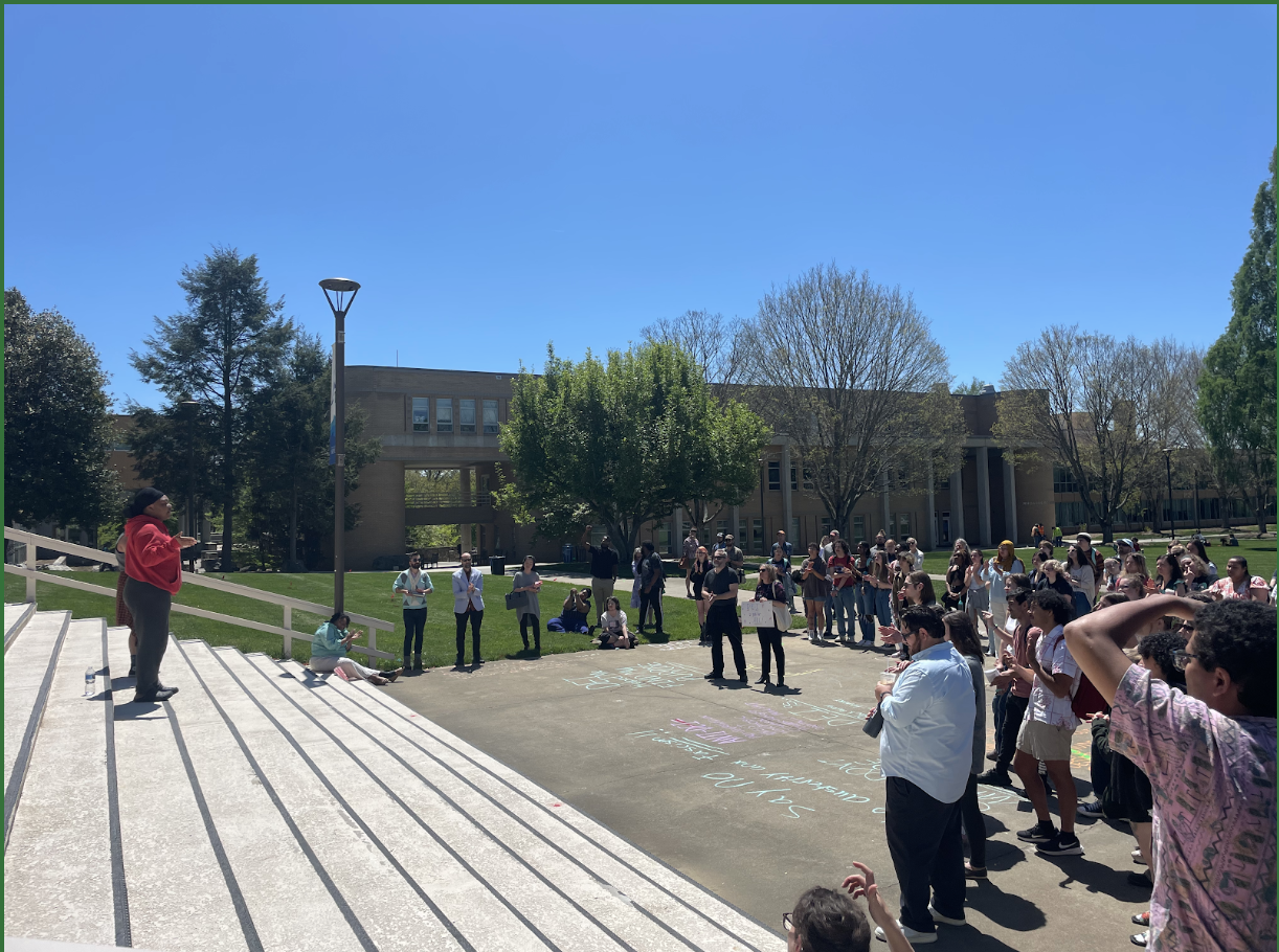 UNC Asheville students, faculty, and staff protest UNC System policy that would remove DEI initiatives.