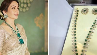 Nita Ambani's dazzling emerald necklace for Anant Ambani-Radhika Merchant pre-wedding: A replica for just ₹178. Watch